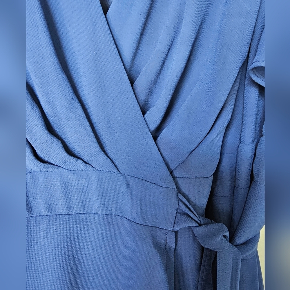 Lulus Ravishing Charm Dark Blue Ruffled Wrap High-Low Maxi Dress - Picture 10 of 14